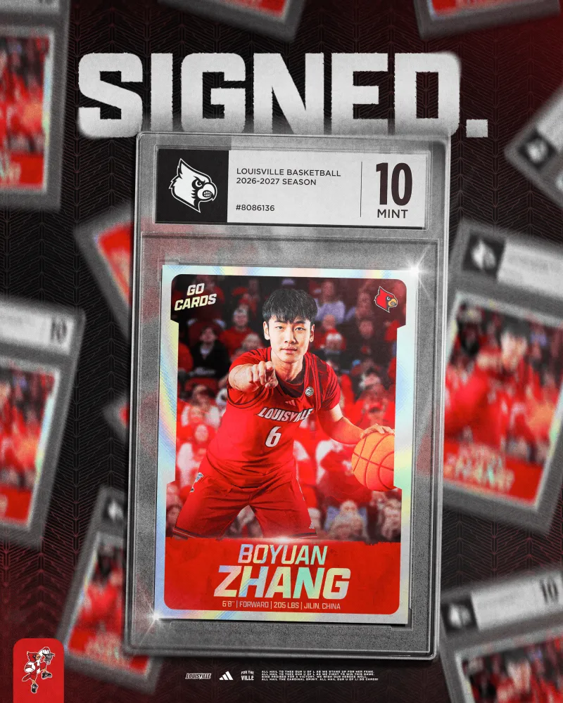 开云体育下载网址-NCAA路易斯维尔大学官方:中国前锋张博源正式加盟球队